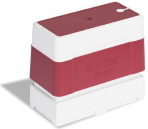 Brother 2770 - Timbro - preinchiostrato - rosso - testo personalizzabile - 27 x 70 mm (pacchetto di 12)